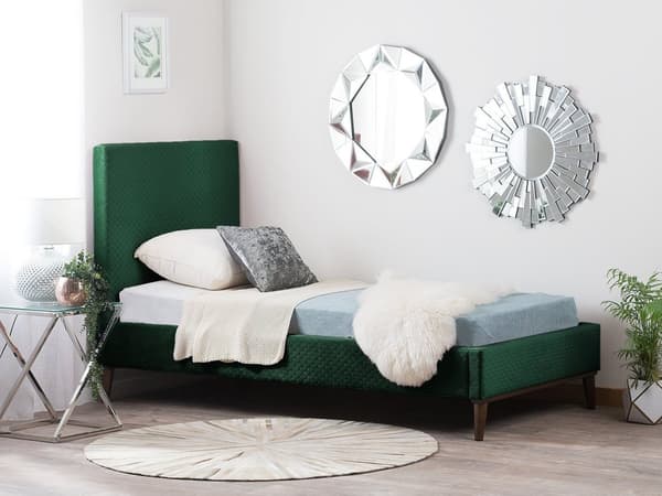 Pussijousitettu patja 90 x 200 x 20 cm kova polyesteri päällinen vaahtomuovi täyte