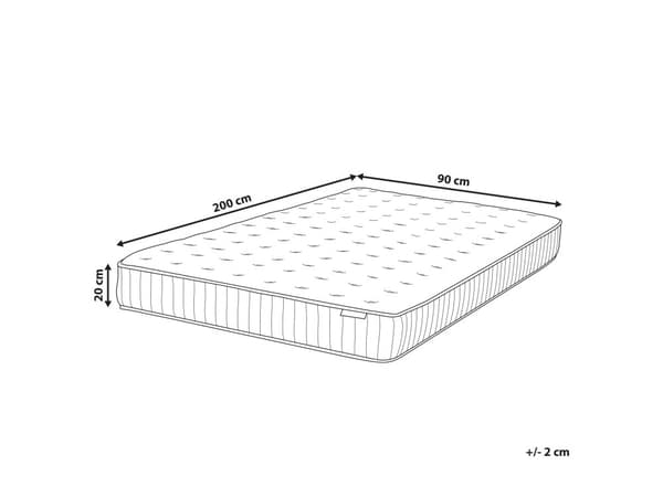 Springmadras Sort Hvid Skum og Latex 90 x 200 cm Blød Enkelt Børne Madras Fast Hård til Seng Soveværelse God Nat Søvn Indretning Tilbehør
