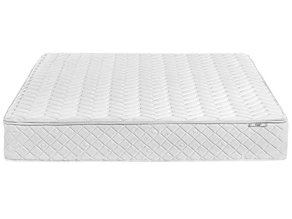 Springmadras Hård Hvid 180 x 200 cm Polyester med Kølende Memoryskum med Lynlås