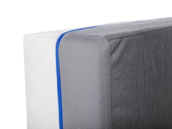 Madras Hvid Grå Polyester og Memoryskum 80 x 200 cm Skummadras til Junior Teenager Enkeltstørrelse Børneseng Skumgummi Medium Hård