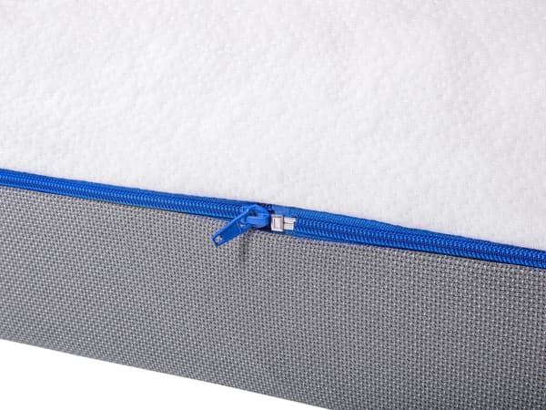 Madras Hvid Grå Polyester og Memoryskum 80 x 200 cm Skummadras til Junior Teenager Enkeltstørrelse Børneseng Skumgummi Medium Hård