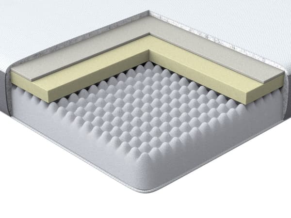 Skummadras Hvid Grå Polyester 80 x 200 cm EU Enkeltstørrelse Enkeltseng Tilbehør Lynlåsbetræk Medium Trykaflastende Børnemadras Soveværelse