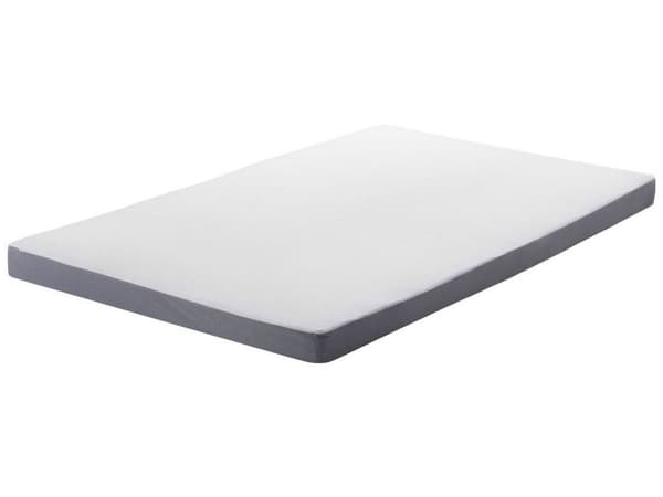 Skummadras Hvid Grå Polyester 80 x 200 cm EU Enkeltstørrelse Enkeltseng Tilbehør Lynlåsbetræk Medium Trykaflastende Børnemadras Soveværelse