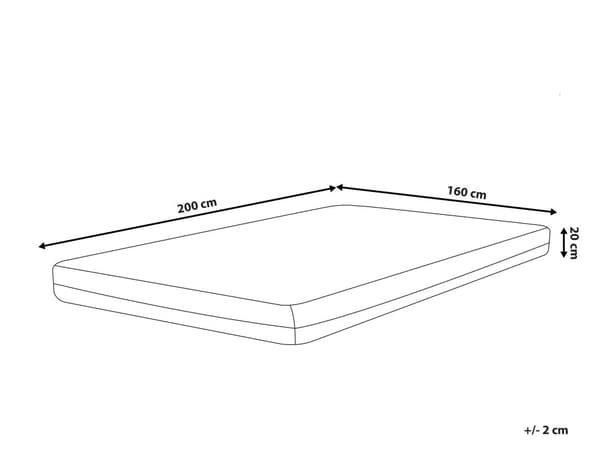 Skummadrass Vit och Grå Tyg Memoryskum 160 x 200 cm Fast