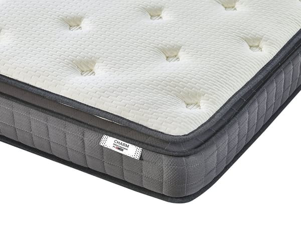 Memory Foam Madras Hvid EU Super King Size 180 x 200 cm Bambusbetræk fast