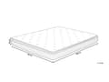Miniatyrbild 3 av 9: Memory Foam Madrass Vit Dubbelsäng 140 x 200 cm Bambu Skydd Medium Fast