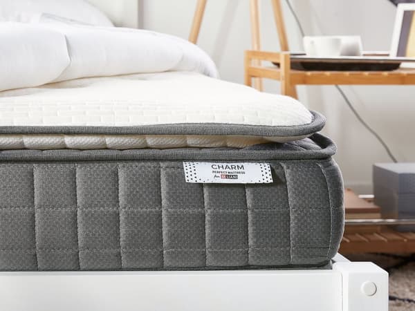 Memory Foam Madrass Vit Enkelsäng 90 x 200 cm Bambu Skydd Fast