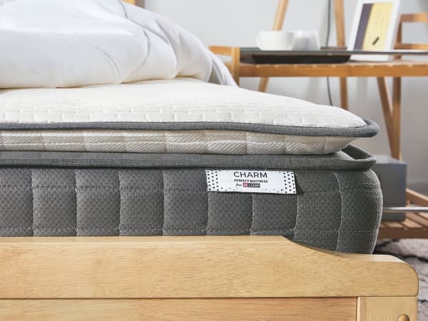 Memory Foam Madrass Vit Dubbelsäng 160 x 200 cm Bambu Skydd Medium Fast