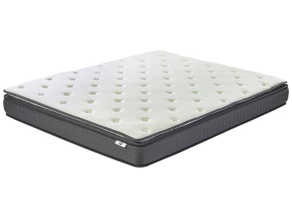 Memory Foam Madrass Vit Dubbelsäng 160 x 200 cm Bambu Skydd Medium Fast