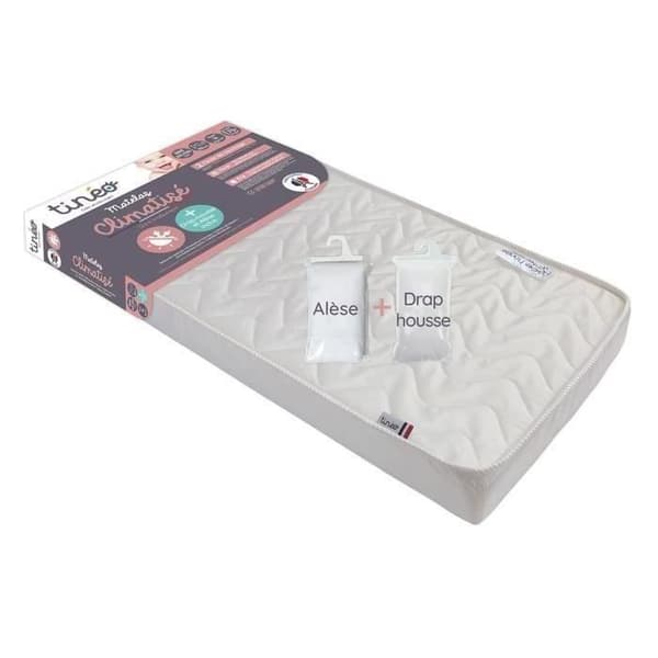 TINEO Luftkonditionerad madrass 60x120 cm + lakan + madrassdyna (set)