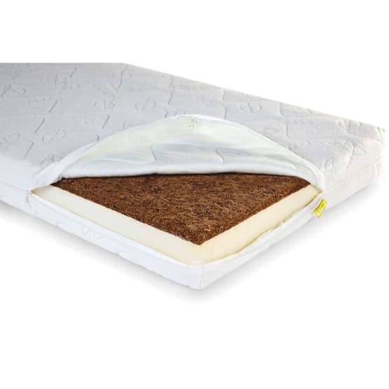 Childhome Bäddmadrass Duo Kokos Natural Safe Sleeper 120X60X12 Cm