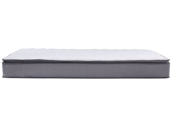Lommefjærmadrass Hvit med Grått Stoff 90 x 200 cm