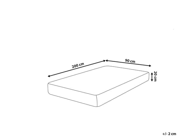 Dobbelt Skummadrass Hvit og Blå 90 x 200 cm Komfortabel Middels Fasthet