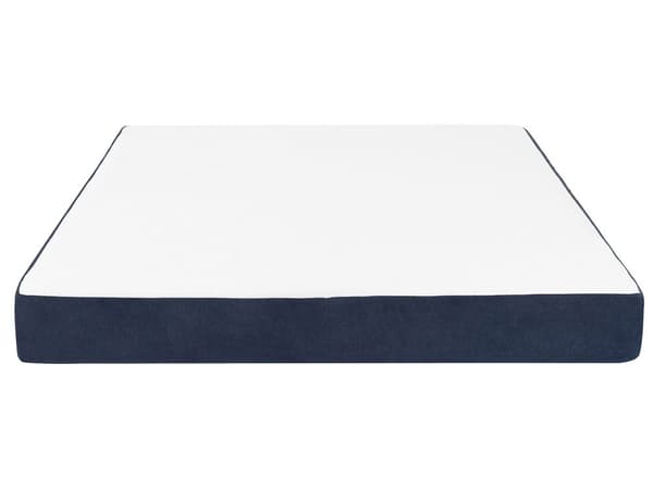 Dobbelt Skummadrass Hvit og Blå 160 x 200 cm Komfortabel Middels Fasthet