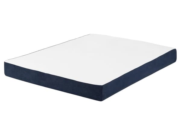 Dobbelt Skummadrass Hvit og Blå 160 x 200 cm Komfortabel Middels Fasthet