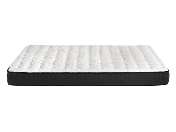 Springmadrass Svart med Hvit 140 x 200 cm Trekk Fast Hardhetsgrad Slitesterk Soverom Moderne