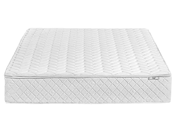 Springmadrass Hvit Polyester 160 x 200 cm Enkel Juniormadrass med Pustende Luftsirkulasjon Moderne Barnemadrass Inspirasjon God Søvn