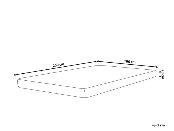 Dobbelt Skummadrass Hvit og Blå 180 x 200 cm Komfortabel Middels Fasthet