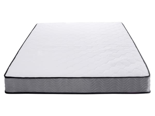 Stoffmadrass Hvit med Pocketfjærer 160 x 200 cm Middels Fasthet