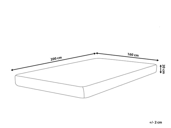 Skummadrass 160 x 200 cm Middels hard memoryskummadrass