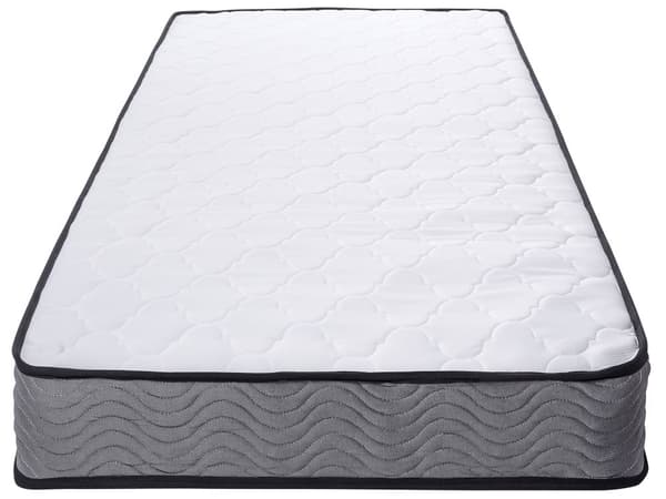 Hvit Stoffmadrass med Pocketfjærer 90 x 200 cm Fast