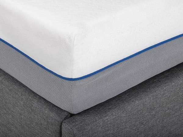 Madrass i hvitgrå polyester og minneskum 80 x 200 cm Skummadrass til barneseng med skumgummi til junior og tenåring i én størrelse
