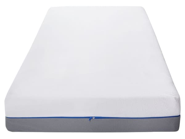 Madrass i hvitgrå polyester og minneskum 80 x 200 cm Skummadrass til barneseng med skumgummi til junior og tenåring i én størrelse