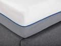 Miniatyrbilde 5 av 9: Madrass Hvit Grå Polyester og Memory Foam 180 x 200 cm Dobbeltseng Skummadrass for Tenåring Voksen Kroppstilpasset Skumgummi Hardt Soverom
