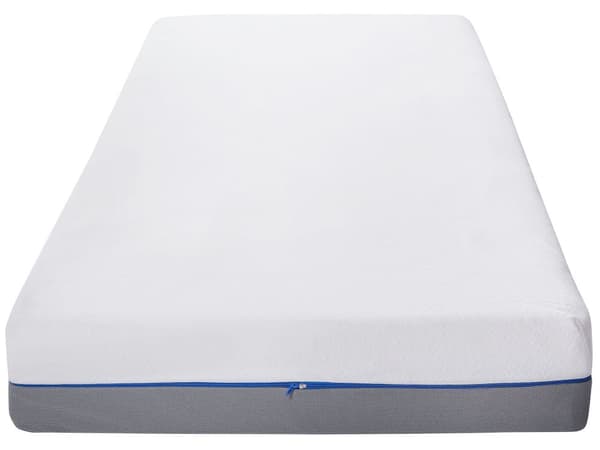 Madrass Hvit Grå Polyester og Memory Foam 180 x 200 cm Dobbeltseng Skummadrass for Tenåring Voksen Kroppstilpasset Skumgummi Hardt Soverom