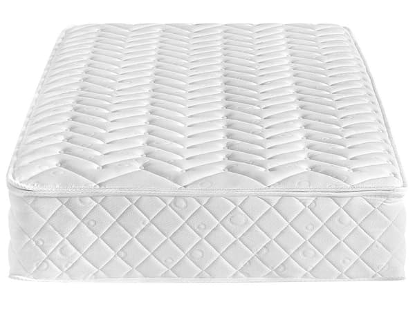 Fjærmadrass Hvit Polyester 90 x 200 cm Enkel Juniormadrass Pustende Luftkjølende Sirkulasjon Moderne Medium Barnemadrass Inspirasjon God Søvn