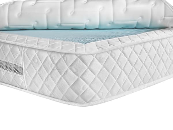 Fjærmadrass Hvit Polyester 90 x 200 cm Enkel Juniormadrass Pustende Luftkjølende Sirkulasjon Moderne Medium Barnemadrass Inspirasjon God Søvn