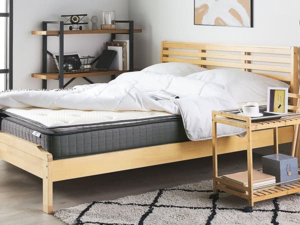 Skummadrass Hvit 160 x 200 cm Bambustrekk Medium Fast