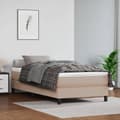 Miniatyrbillede 7 af 7: vidaXL springmadras m. pocketfjedre 90x190x20 cm kunstlæder cappuccino