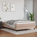 Miniatyrbillede 1 af 7: vidaXL springmadras + pocketfjedre 140x200x20 cm kunstlæder cappuccino