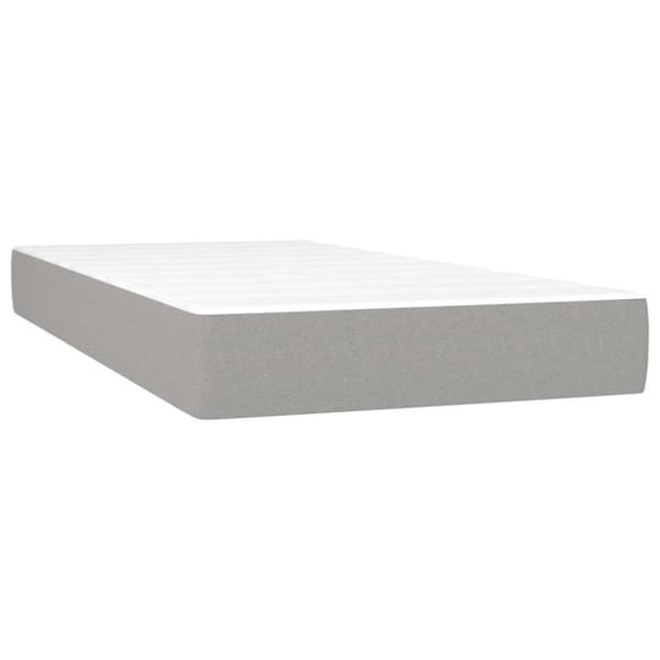 vidaXL Pocketresårmadrass ljusgrå 90x190x20 cm tyg
