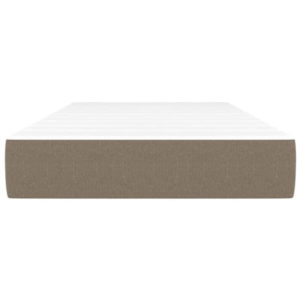 vidaXL Pocketresårmadrass taupe 90x200x20 cm tyg