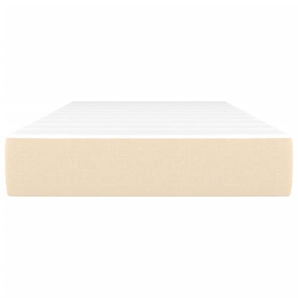 vidaXL Pocketresårmadrass gräddvit 90x200x20 cm tyg