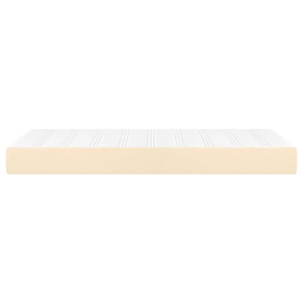 vidaXL Pocketresårmadrass gräddvit 90x200x20 cm tyg