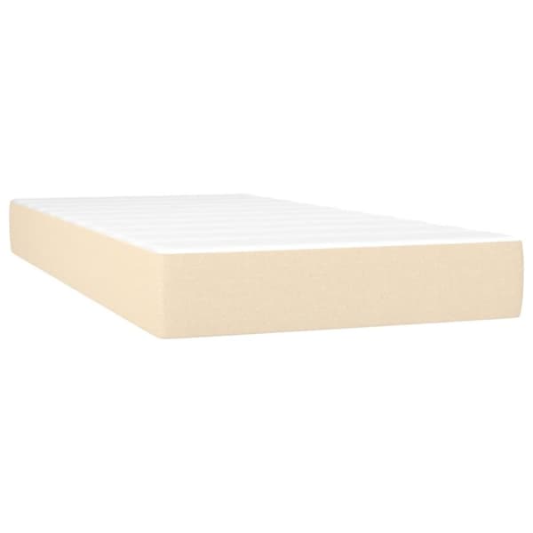 vidaXL Pocketresårmadrass gräddvit 90x200x20 cm tyg