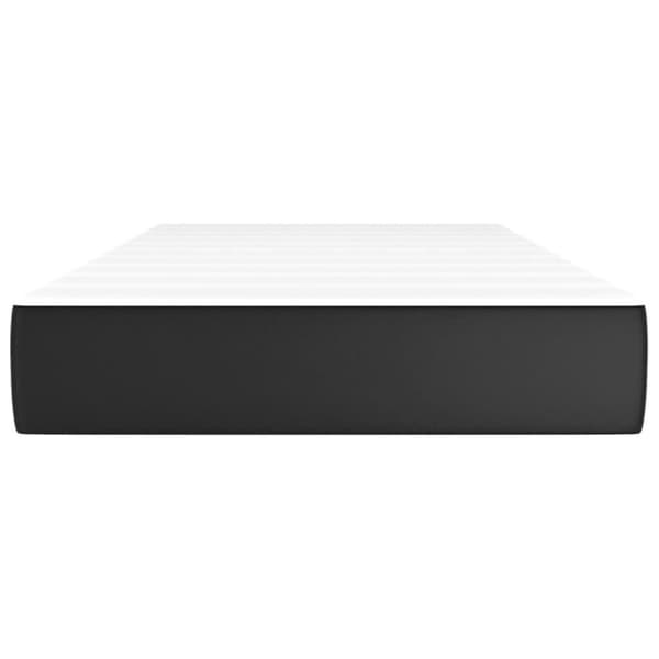 vidaXL Pocketresårmadrass svart 100x200x20 cm konstläder