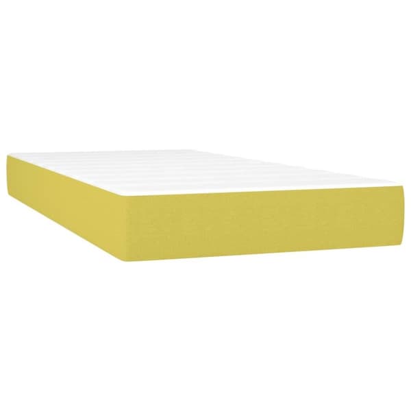vidaXL Pocketresårmadrass grön 100x200x20 cm tyg