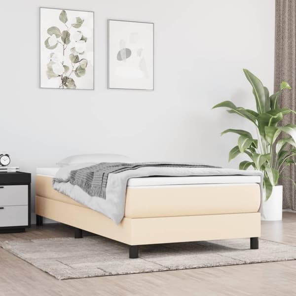 vidaXL Pussijousipatja kerma 80x200x20 cm kangas