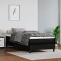 Miniatyrbillede 1 af 7: vidaXL springmadras med pocketfjedre 90x190x20 cm kunstlæder sort
