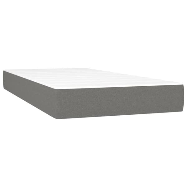 vidaXL springmadras med pocketfjedre 90x190x20 cm stof mørkegrå