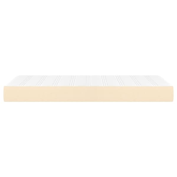 vidaXL springmadras med pocketfjedre 90x190x20 cm stof cremefarvet