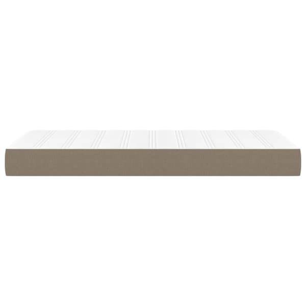 vidaXL springmadras med pocketfjedre 90x200x20 cm stof gråbrun