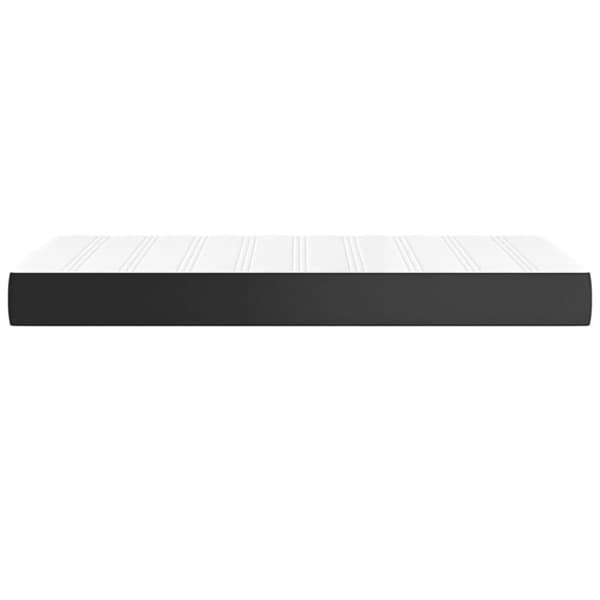 vidaXL springmadras med pocketfjedre 90x200x20 cm kunstlæder sort
