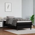 Miniatyrbillede 2 af 7: vidaXL springmadras med pocketfjedre 90x200x20 cm kunstlæder sort