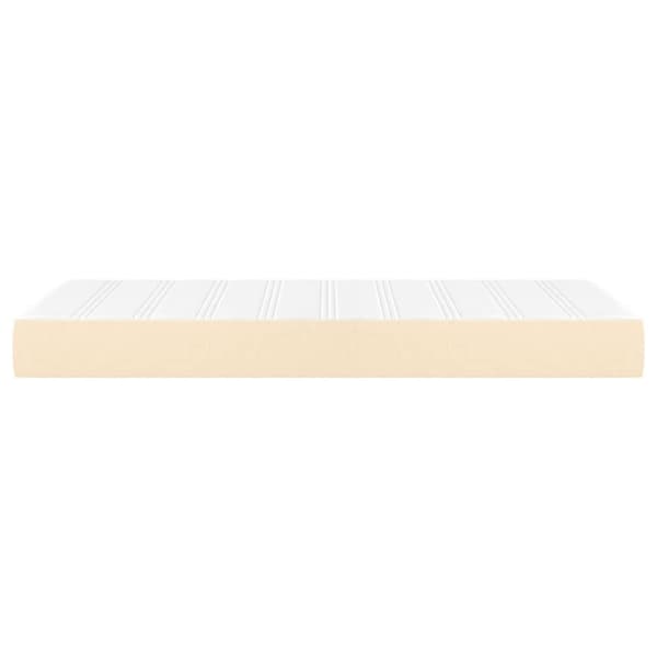 vidaXL springmadras med pocketfjedre 100x200x20 cm stof cremefarvet