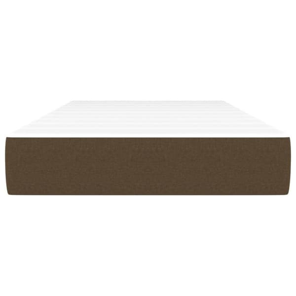 vidaXL springmadras med pocketfjedre 100x200x20 cm stof mørkebrun